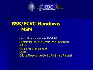 BSS/ECVC-Honduras 	MSM