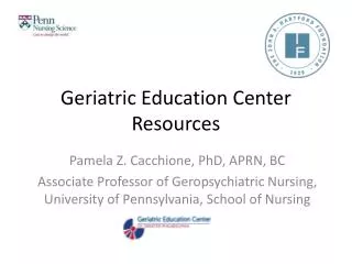 Geriatric Education Center Resources