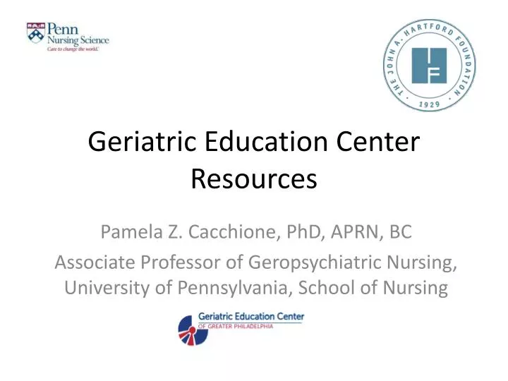 geriatric education center resources