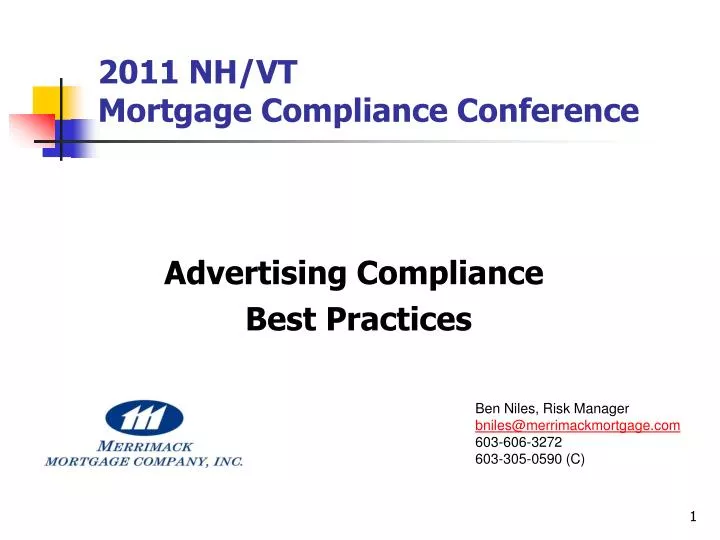 2011 nh vt mortgage compliance conference