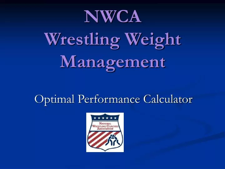 nwca wrestling weight management