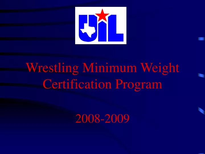 wrestling minimum weight certification program