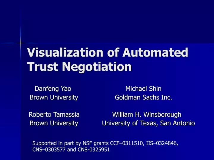 visualization of automated trust negotiation