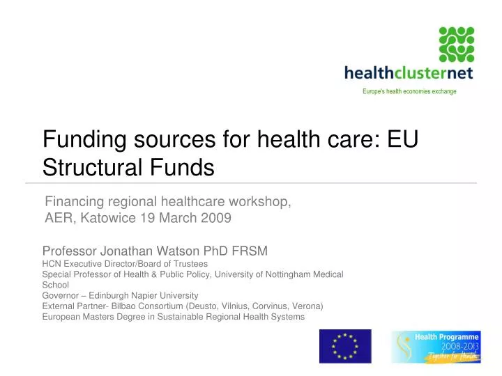 funding sources for health care eu structural funds