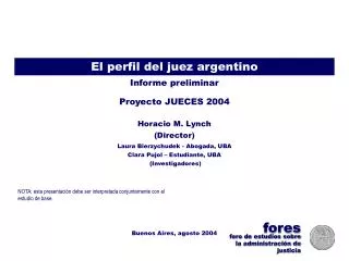 El perfil del juez argentino