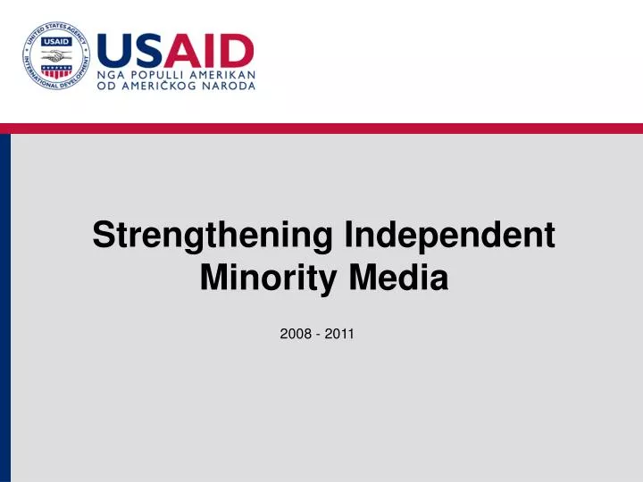 strengthening independent minority media