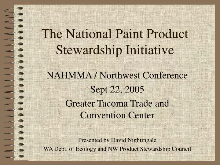 the national paint product stewardship initiative
