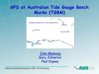 GPS at Australian Tide Gauge Bench Marks (TGBM)
