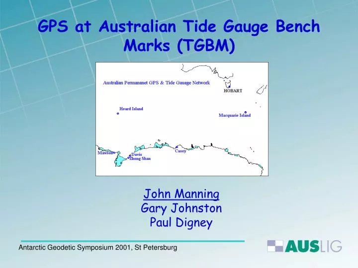 gps at australian tide gauge bench marks tgbm