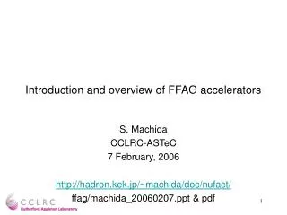 Introduction and overview of FFAG accelerators
