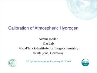 Calibration of Atmospheric Hydrogen