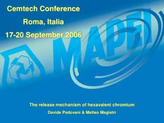 Cemtech Conference Roma, Italia 17-20 September 2006