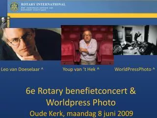 6e Rotary benefietconcert &amp; Worldpress Photo