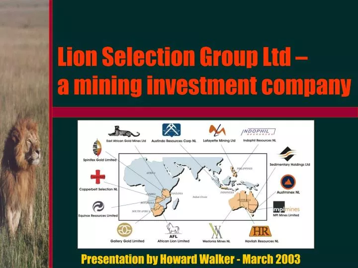 lion selection group ltd a mining investment company