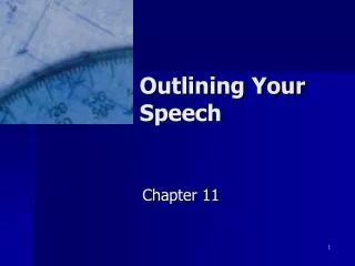 Outlining Your Speech
