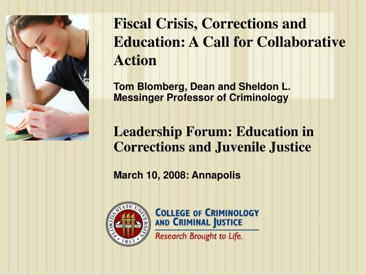 fiscal crisis corrections and education a call for collaborative action