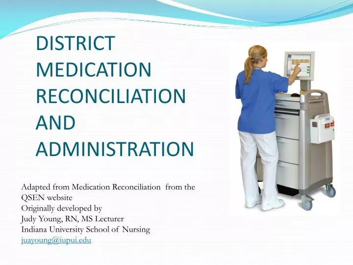 district medication reconciliation and administration