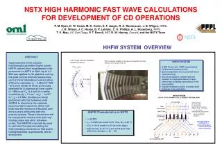 NSTX HIGH HARMONIC FAST WAVE CALCULATIONS FOR DEVELOPMENT OF CD OPERATIONS