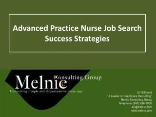 Advanced Practice Nurse Job Search Success Strategies