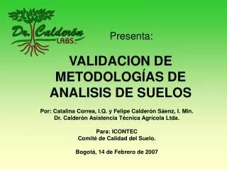 validacion de metodolog as de analisis de suelos