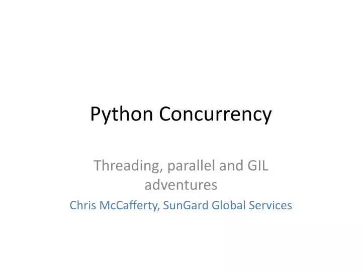 python concurrency