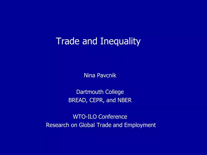 trade and inequality