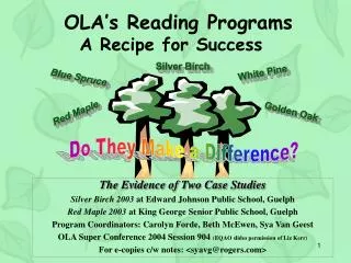 OLA’s Reading Programs