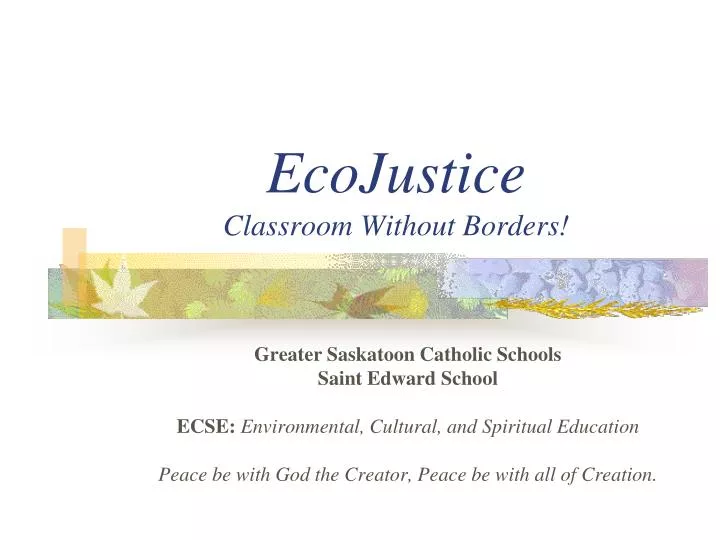 ecojustice classroom without borders
