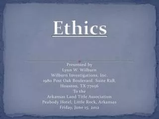 ethics