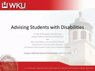 Advising Students with Disabilities