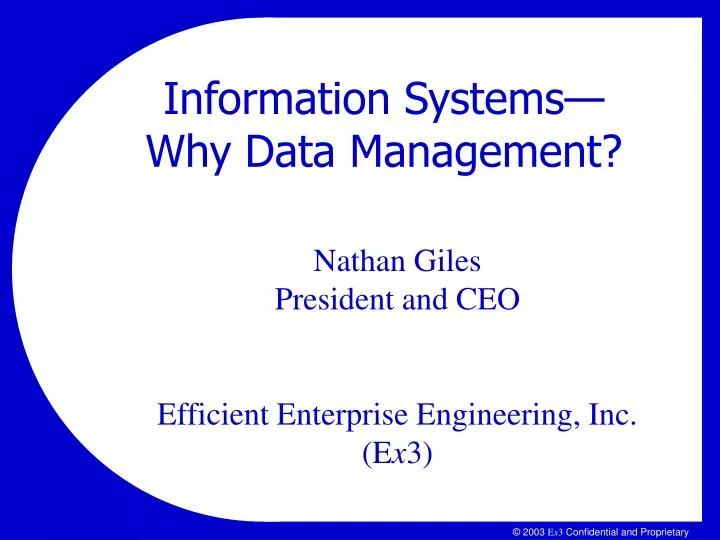 information systems why data management