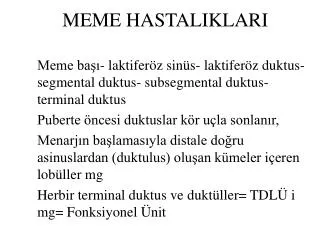 meme hastaliklari