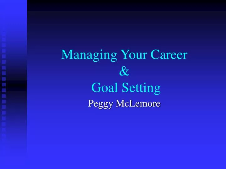 managing your career goal setting