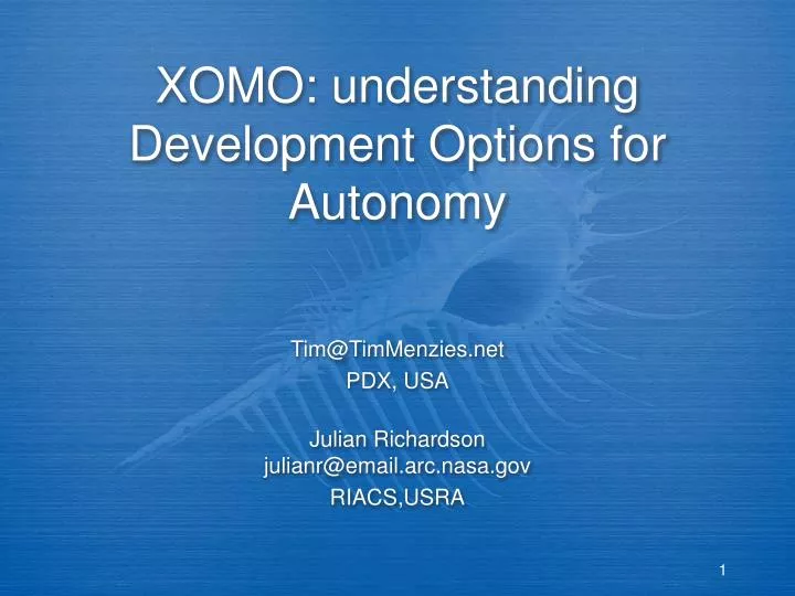 xomo understanding development options for autonomy