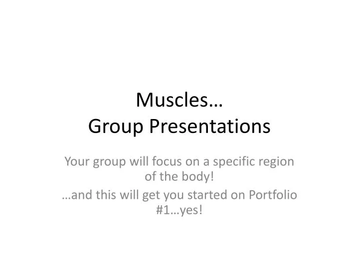 muscles group presentations