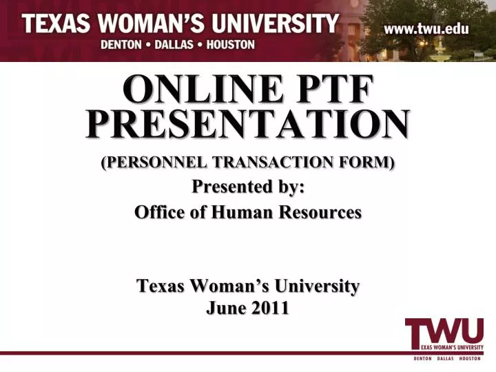 online ptf presentation personnel transaction form