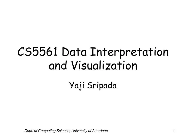 cs5561 data interpretation and visualization