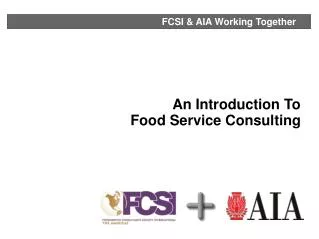An Introduction To Food Service Consulting