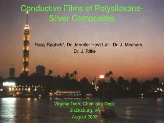 Conductive Films of Polysiloxane-Silver Composites