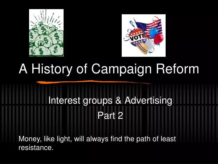 a history of campaign reform
