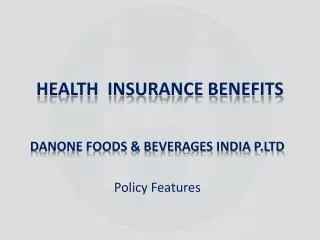 Health insurance Benefits
