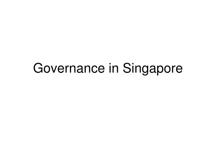 governance in singapore