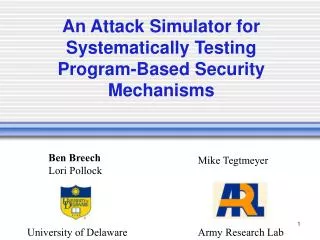 An Attack Simulator for Systematically Testing Program-Based Security Mechanisms