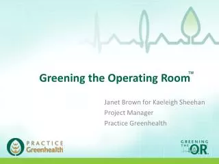 Greening the Operating Room