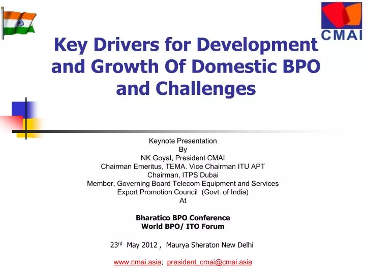 key drivers for development and growth of domestic bpo and challenges