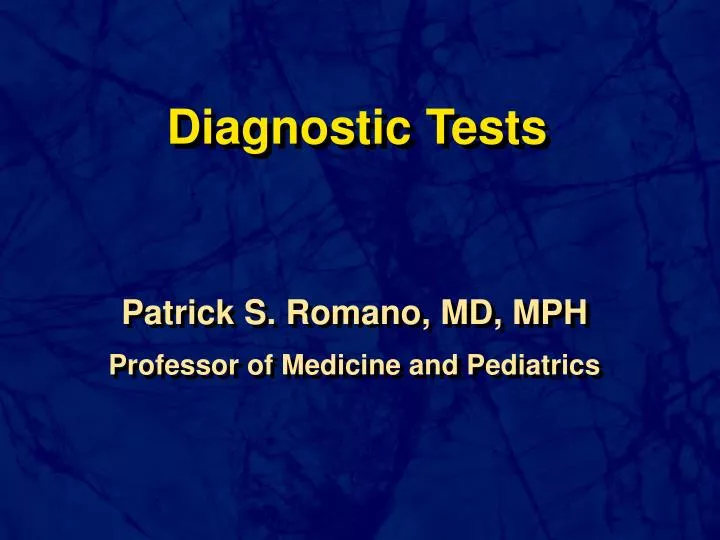 diagnostic tests