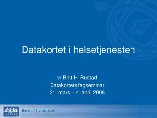 datakortet i helsetjenesten