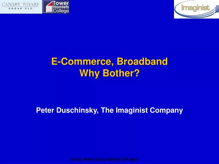 e commerce broadband why bother