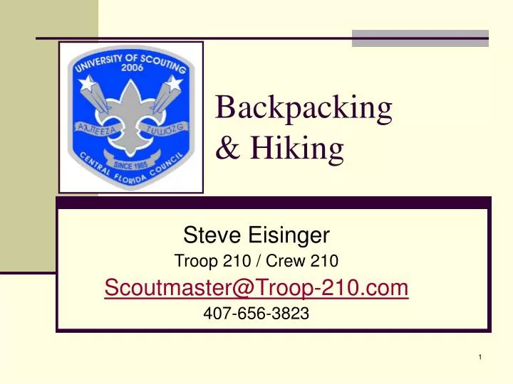 backpacking hiking