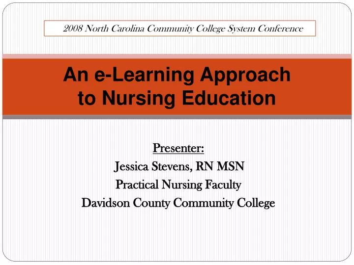 an e learning approach to nursing education
